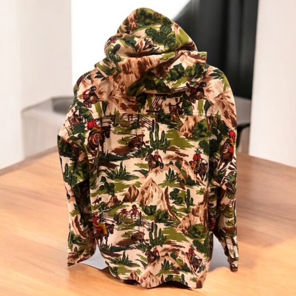 VINTAGE ESPRIT DE CORP Cropped Hoodie Shirt - Picture 3 of 9